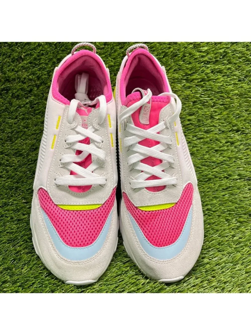 Puma RS-0 Winter Inj Toys Mens Size 9 White Pink Athletic Running Shoes Sneakers